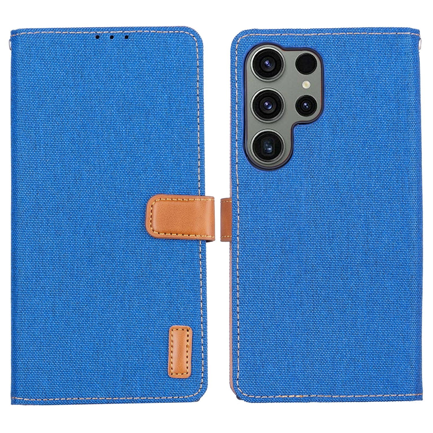 For Samsung Galaxy S23 Ultra PU Leather Stand Case Jeans Cloth Wallet Protective Phone Cover For Samsung Galaxy S23 Ultra PU Leather Stand Case Jeans Cloth Wallet Protective Phone Cover
